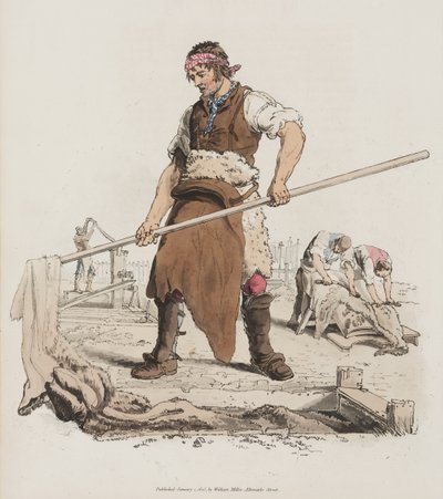 Tanning, from The Costume of Great Britain by William Henry Pyne